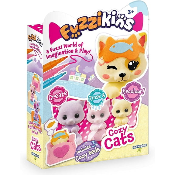 Fuzzikins FF001 Doll Set, Cozy Cats