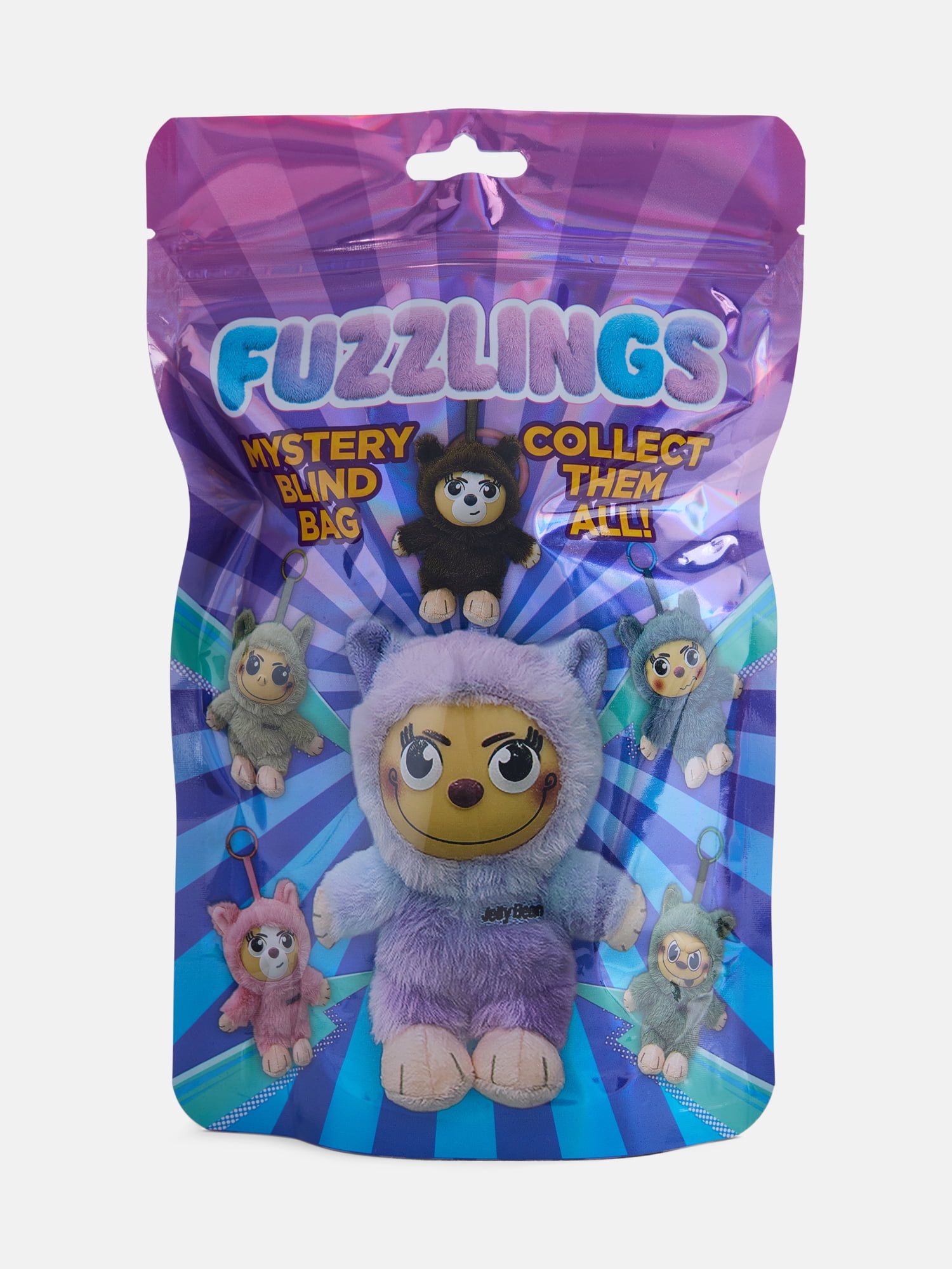 Fuzzling Kids Blind Bag Mini Figure Plush Keychain, Multi