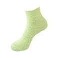 thumbnail image 1 of Fuzzy Above Ankle Socks for Women Cozy Fluffy Warm Soft Socks Winter Plush Home Medium Sock 1 Pair Green One Size, 1 of 3