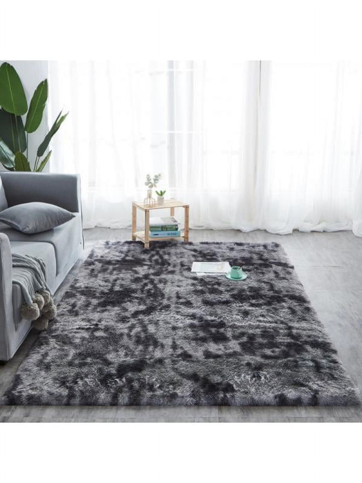 Fuzzy Abstract Area Rugs for Bedroom Living Room Fluffy Shag Fur Rug