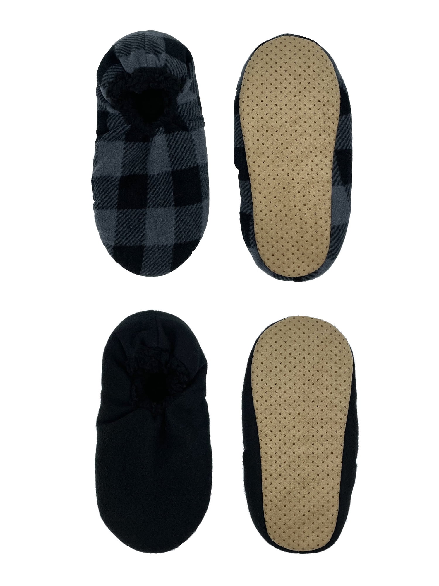 Fuzzy Babba Adult Men's 2Pack Slipper Sock Bundle, Sizes 1013, Mens