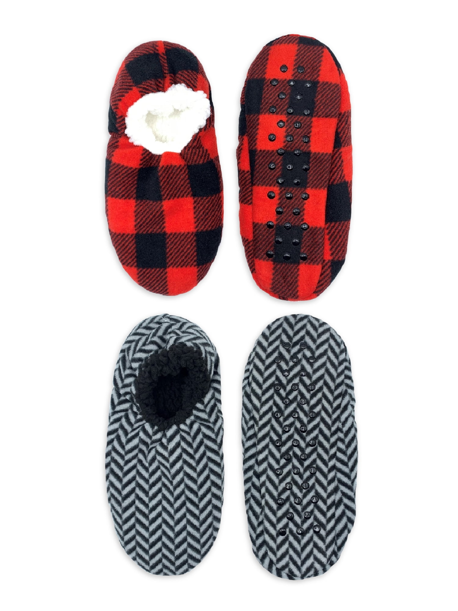 Fuzzy Babba, Mens Slipper Socks, 2Pack, Sizes M/L & L/XL