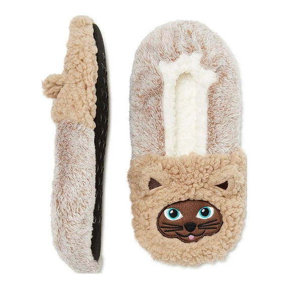 Fuzzy Babba Women's 3D Cat Slipper Socks, 1-Pack