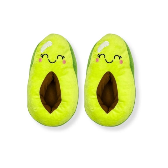 Fuzzy Babba Women's Avocado 3D Plush Slippers, 1-Pack, Sizes XS/S, M/L, L/XL