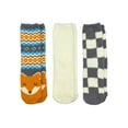 thumbnail image 1 of Fuzzy Babba Women's Cozy Mid-Crew Socks, Fox Diamond, 3-Pack, Size 4-10, 1 of 6