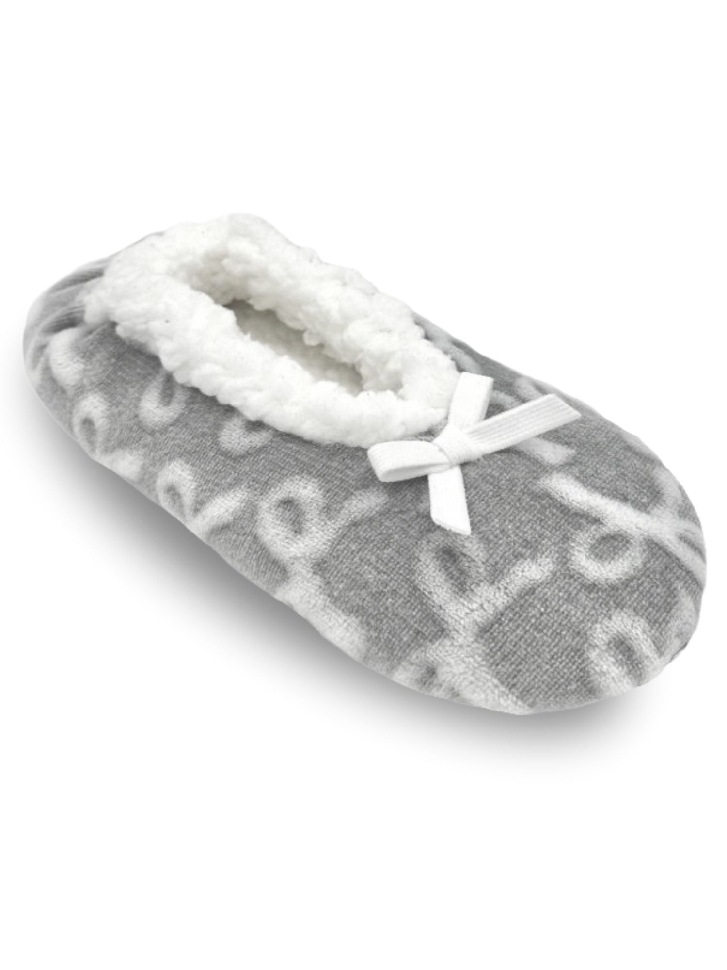 Fuzzy Babba Women's Embossed Slipper Socks, 1-Pack, Shoe Sizes 7-9.5