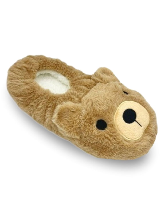 Women's Faux Fur Bear Slipper Socks, 1-Pack, Shoe Sizes 7-9.5
