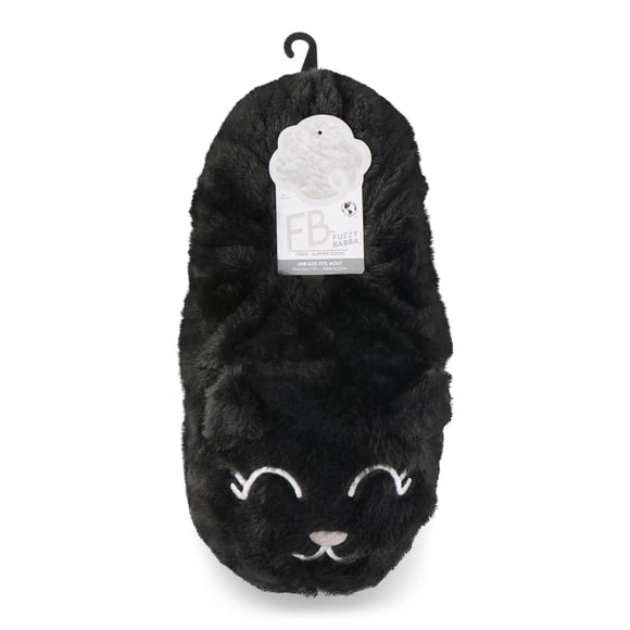 Fuzzy Babba, Women's Faux Fur Cat Slipper Socks, 1-Pack, One Size