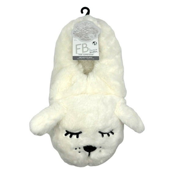 Fuzzy Babba, Women's Faux Fur Dog Slipper Socks, 1-Pack, One Size