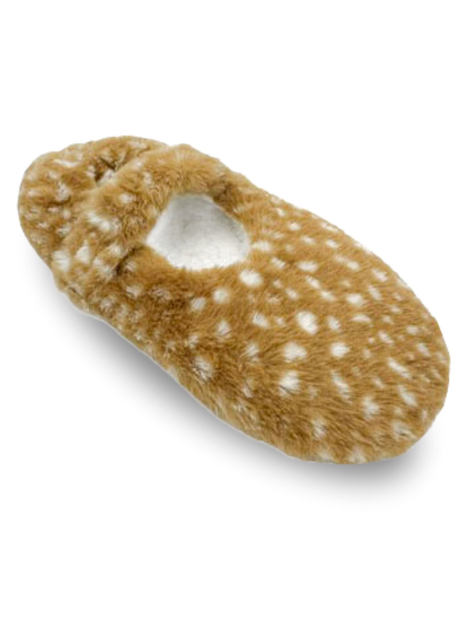 Fuzzy Babba Women's Faux Fur Fawn Mary Jane Slipper Socks, 1-Pack, Shoe Sizes 7-9.5