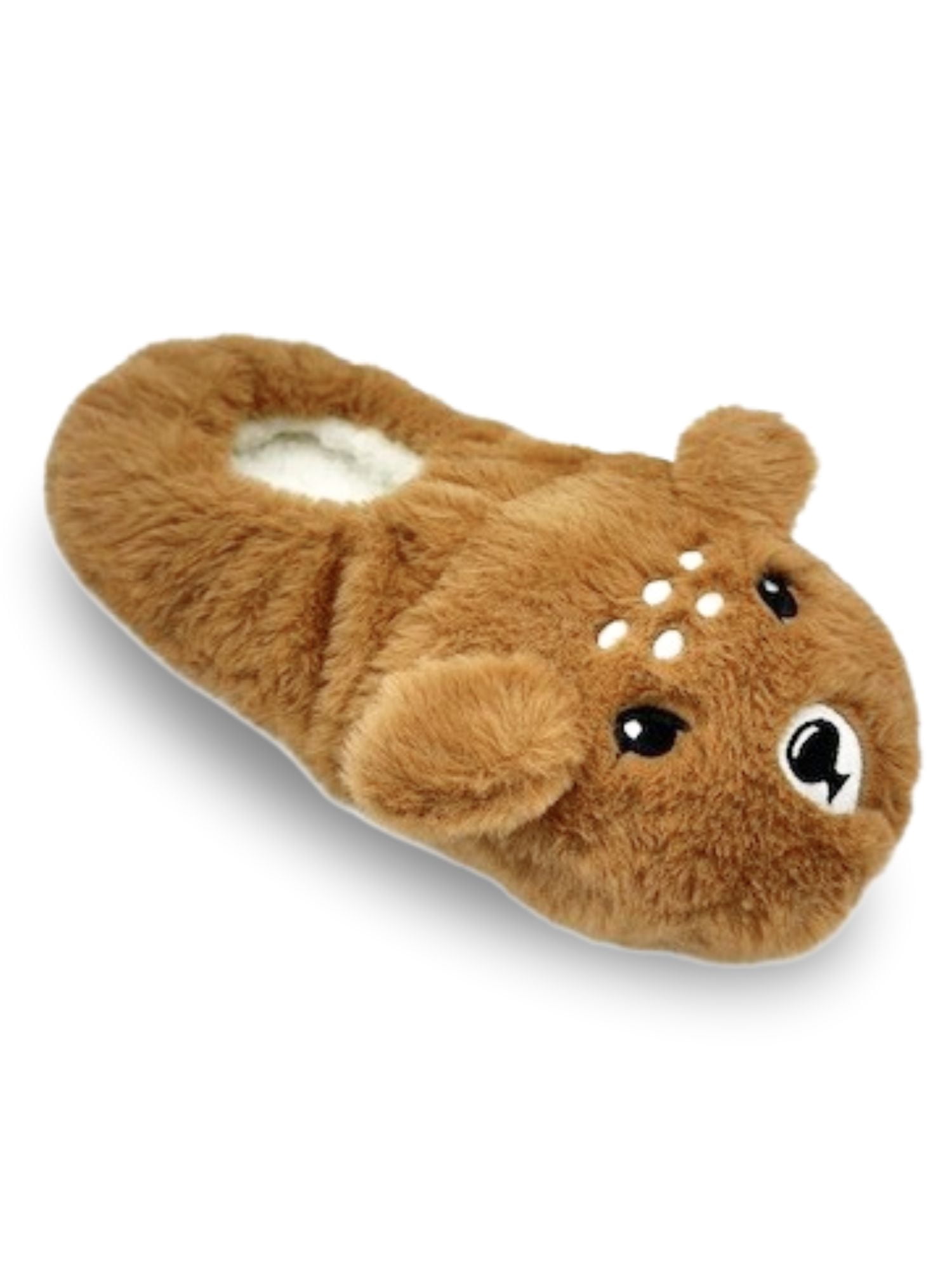 Fuzzy Babba Women's Faux Fur Fawn Slipper Socks, 1-Pack, Shoe Sizes 7-9.5
