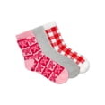 thumbnail image 1 of Fuzzy Babba Women's Holiday Candy Cane Cozy Socks, 3-Pack, Size 4-10, 1 of 6