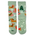 thumbnail image 1 of Fuzzy Babba Women's Holiday Dog Slipper Socks, 1-Pack, Size 4-10, 1 of 5