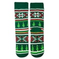 thumbnail image 1 of Fuzzy Babba Women's Holiday Fairisle Trees Slipper Socks, 1-Pack, Size 4-10, 1 of 5