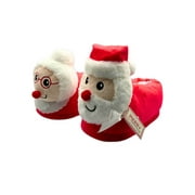 FUZZY BABBA Women's Santa & Mrs. Claus 3D Plush Head Slippers, 1-Pack, Sizes M/L & L/XL