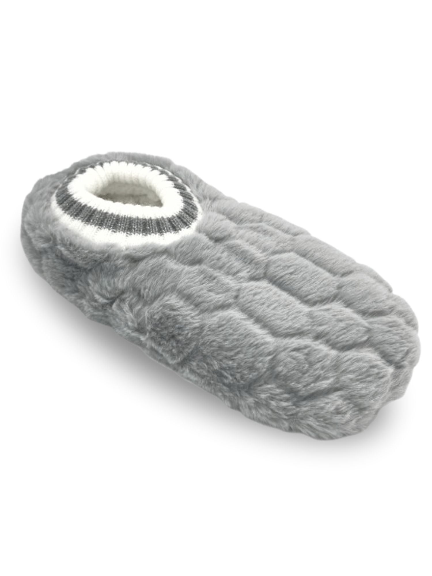 Fuzzy Babba Women's Textured Faux Fur Knit Cuff Slipper Socks, 1-Pack, Shoe Sizes 7-9.5