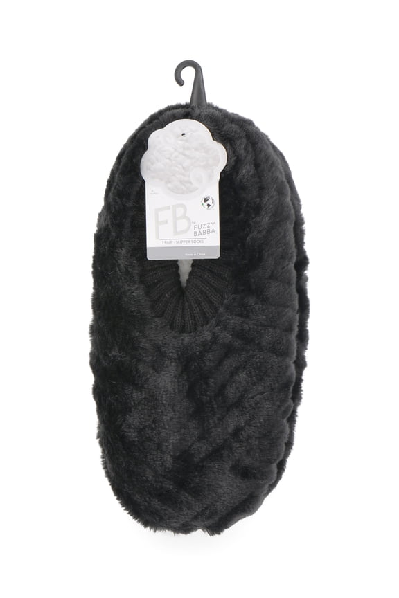 Women's Textured Faux Fur Slipper Socks, 1-Pack, One Size