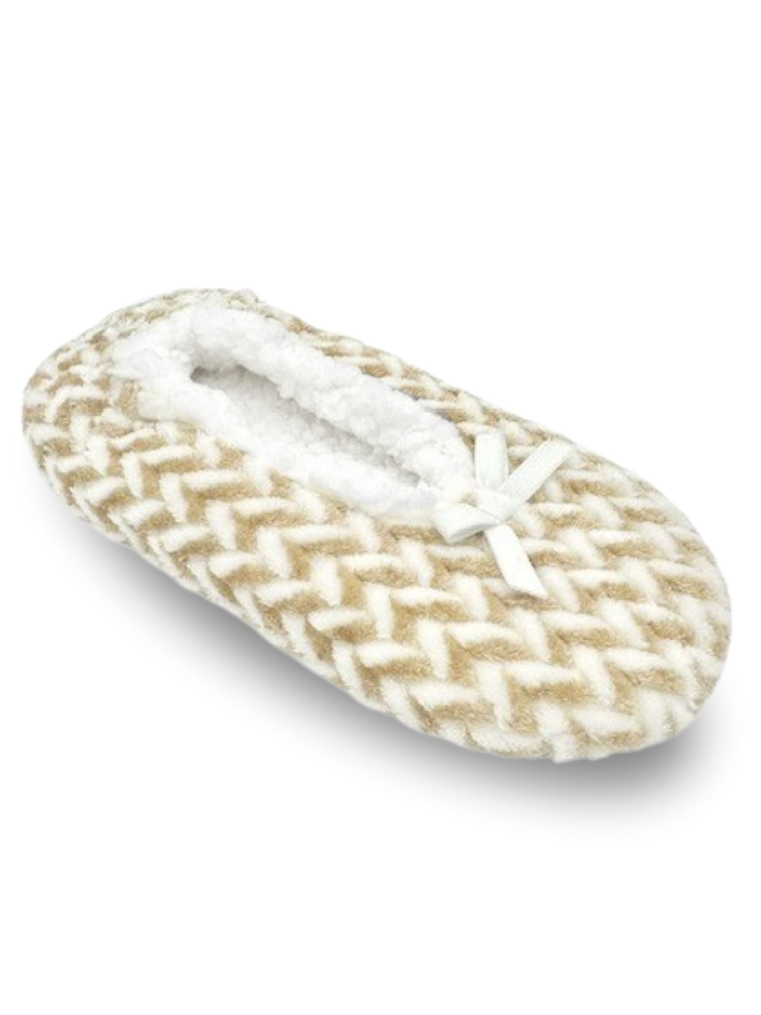 Fuzzy Babba Women's Textured Herringbone Slipper Socks, 1-Pack, Shoe Sizes 7-9.5