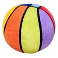 thumbnail image 1 of Fuzzy Basketball Stuffed Toys, 8 Inch Soft Basketball Plushie, Basketball Squeeze, Rainbow Basketball Pillow for Student Kids, Student Basketball with Gentle Short Plush, Usable, 1 of 7