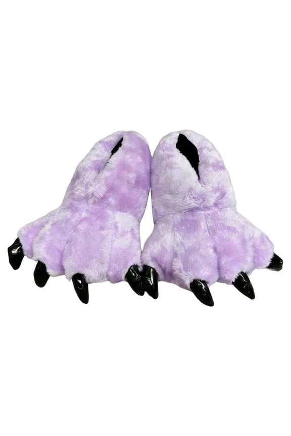 Fuzzy Bear Feet Slippers Womens & Mens, Funny Indoor House Shoes, Animal Stocking Stuffer, Gift Holiday Christmas Hanukkah