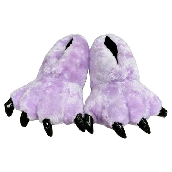 Fuzzy Bear Feet Slippers Womens & Mens, Funny Indoor House Shoes, Animal Stocking Stuffer, Gift Holiday Christmas Hanukkah