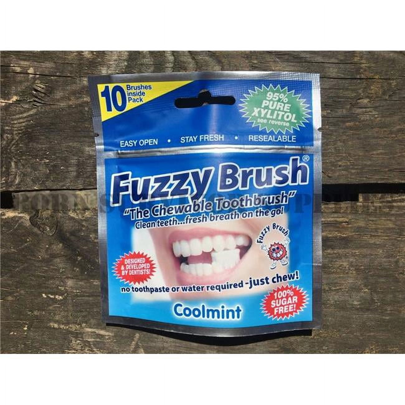 Fuzzy Brush 3340 Chewable Toothbrush Coolmint Disposable Travel