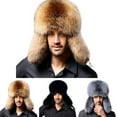 thumbnail image 1 of Fuzzy Bucket Hat Warm Winter Furry Plush Faux Fisherman Style Cap, 1 of 4