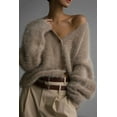 thumbnail image 1 of Fuzzy Button Down Long Sleeve Cardigan, 1 of 10