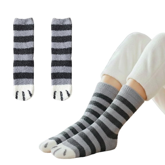 Fuzzy Cat Claw Socks for Women,Cute Animal Slipper Socks Sleeping Warm Socks Christmas Gift for Girls