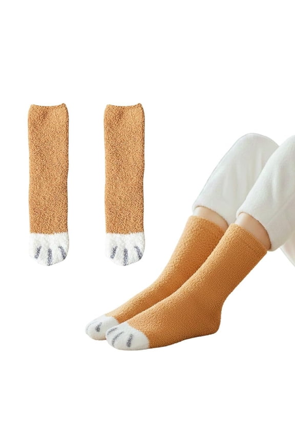 Fuzzy Cat Claw Socks for Women,Cute Animal Slipper Socks Sleeping Warm Socks Christmas Gift for Girls