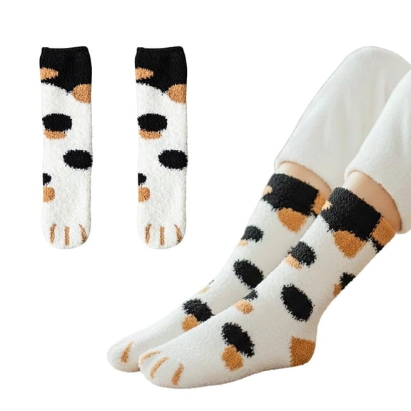 Fuzzy Cat Claw Socks for Women,Cute Animal Slipper Socks Sleeping Warm Socks Christmas Gift for Girls