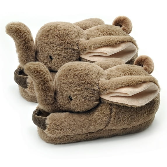Fuzzy Cat Slippers for Women Funny Animal House Shoes Plush Warm Slip-on Slippers,Unique Cat Gifts for Women/Men/Girls
