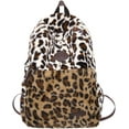 thumbnail image 1 of Fuzzy Cheetah Cute Backpack, Y2k Purse Fleece Chic Bookbag Trendy Aesthetic Coquette Daypack 90s Purse, 1 of 8