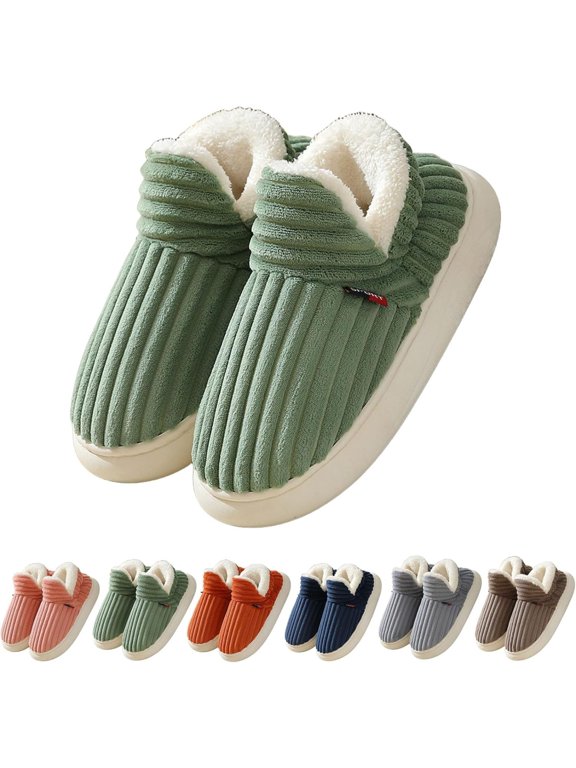 Fuzzy Cloud Bootie Slippers Cozy Plush Winter House Shoes for Men Women, Ultra-Soft Warm Indoor Outdoor Thick Sole Comfort Slipper Booties, Comfy Home Lounge Wear