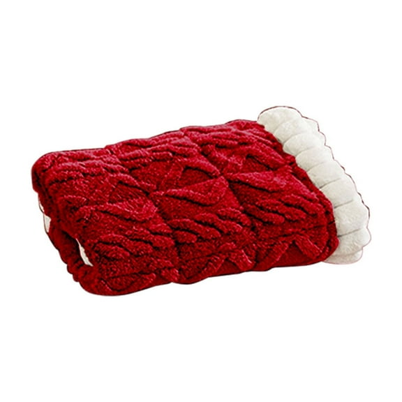 Fuzzy Couch Cover Washable, Non Slip Couch Covers for Couch Furniture Protector, Thickened Sofe Seat Cushion,27.5X71In(Red)