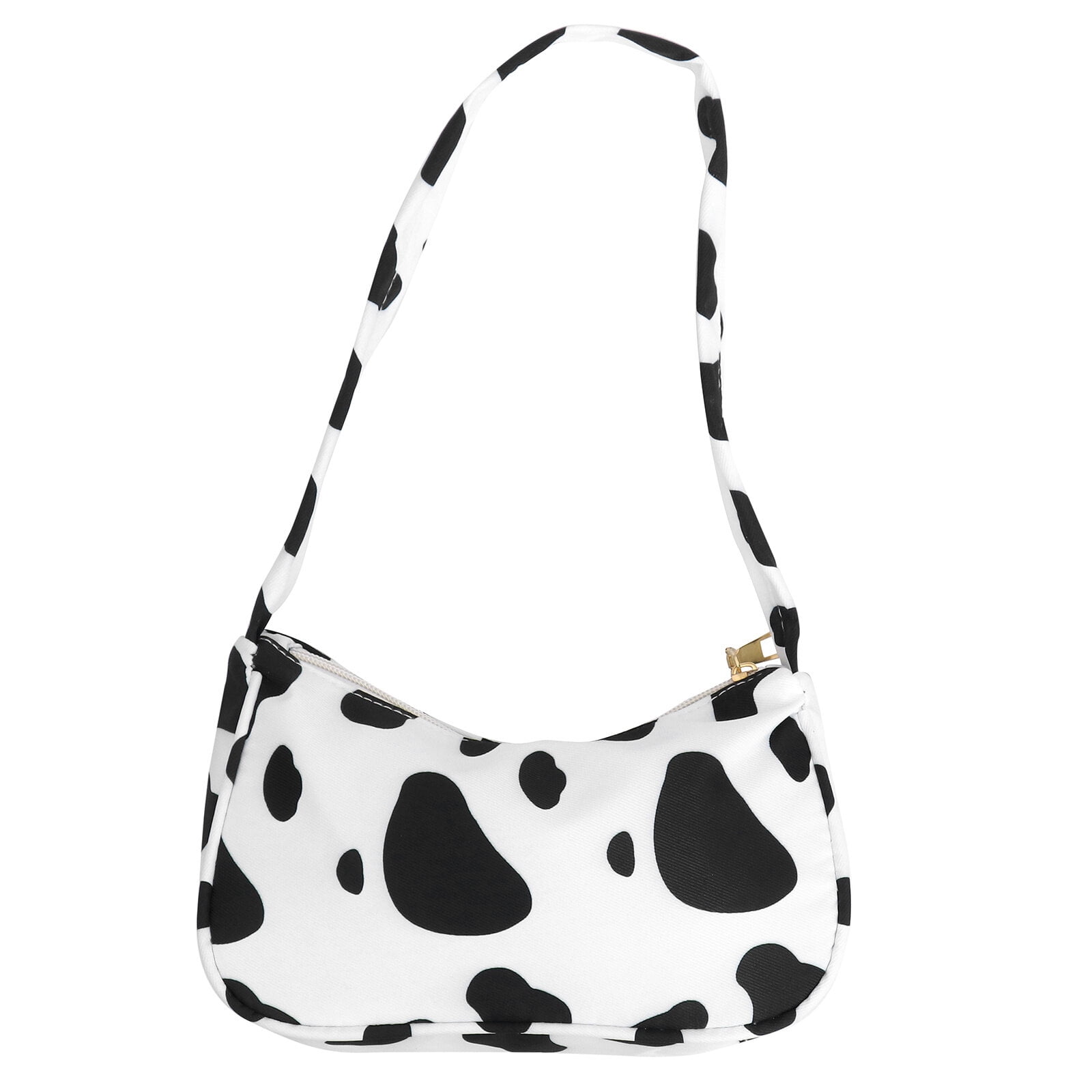 Cow print fuzzy bag sale
