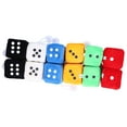 thumbnail image 1 of Fuzzy Dice, 12pcs Soft Fuzzy Plush Dice Decorative Pendant  For Home, 1 of 8