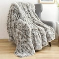 thumbnail image 1 of Fuzzy Faux Fur Throw Blanket Frosty Grey Super Soft Cozy Plush Fuzzy Shaggy Blanket for Couch Sofa Bed (Frosty Grey, Throw(50"x60")), 1 of 12
