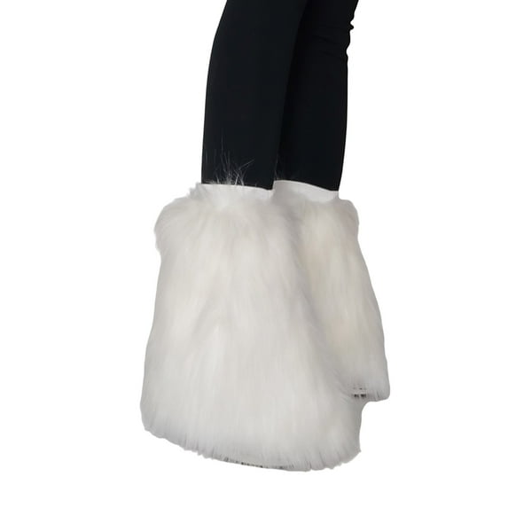 Fuzzy Faux Furs Leg Warmers Furs Heel Long Boot Cuffs Covers 1 Pair Carnivals Boot Covers Cosplay Uniform