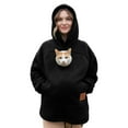 thumbnail image 1 of Fuzzy Fleece Cat Pouch Hoodie For Women Men Pet Carrier Hoodie Zipper Pet Care Hoodies Oversize Hooded Sweatshirt With Zip Kangaroo, 1 of 8