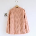 thumbnail image 1 of Fuzzy Fleece Pajamas Tops for Women Long Sleeve Thermal Pullover Winter Warm Sleepwear Soft Fuzzy Loungewear New Orange XL, 1 of 9
