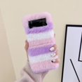 thumbnail image 1 of Fuzzy Fluffy Cases Compatible with Samsung Galaxy Z Flip 4 - Cute Furry Plush Fur Phone Cases for Girls Women Winter Warm Soft Back Shockproof Protective Cover for Z Flip 4 5G,Pink, 1 of 7