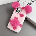 thumbnail image 1 of Fuzzy Fluffy Hearts Case Compatible with iPhone 13 Pro Max - Cute Furry Plush Faux Fur Heart Print Phone Case for Girls Women Winter Warm Soft Back Shockproof Protective Cover for 6.7 inch, Rose, 1 of 5