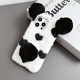 thumbnail image 1 of Fuzzy Fluffy Hearts Case Compatible with iPhone 15 Pro Max - Cute Furry Plush Faux Fur Heart Print Phone Case for Girls Women Winter Warm Soft Back Shockproof Protective Cover for 6.7 inch, Black, 1 of 5