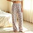 thumbnail image 1 of Fuzzy Flush Pajama Pants Women Soft Fluffy Fleece Flannel Pj Bottoms Star Graphic Warm Sleep Loungewear Pant, 1 of 9