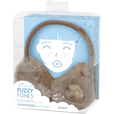 Fuzzy Fones Headphone Earmuffs with Microphone Bunny, Perfect Gift