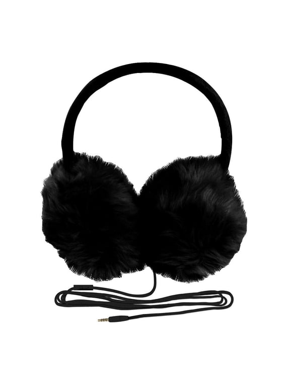 Headphone Earmuffs with Microphone Teddy Bear, Dark Brown, Perfect Gift