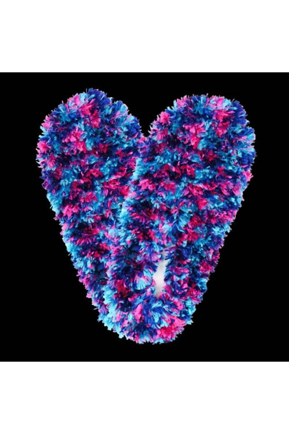 Fuzzy Footies Teal Navy Fuchsia