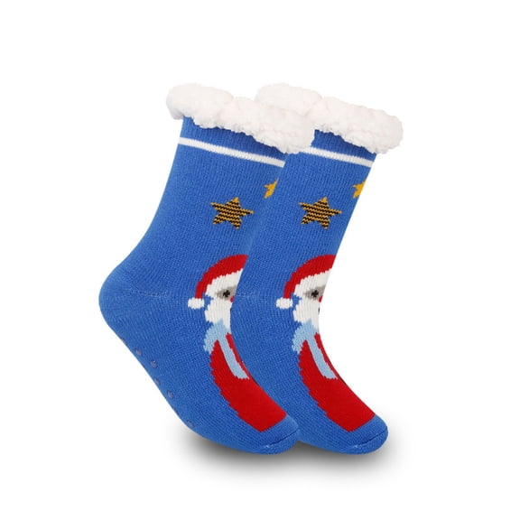 Fuzzy Gripper Slipper Socks for Women, Thick Sherpa Lined Thermal Socks, Perfect for Hardwood Floors, US Shoe Size 5-11