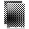 thumbnail image 1 of Fuzzy Grizzly Bear Silhouette 200+ Round Stickers - Black - Gloss Finish - 0.50" Size, 1 of 3